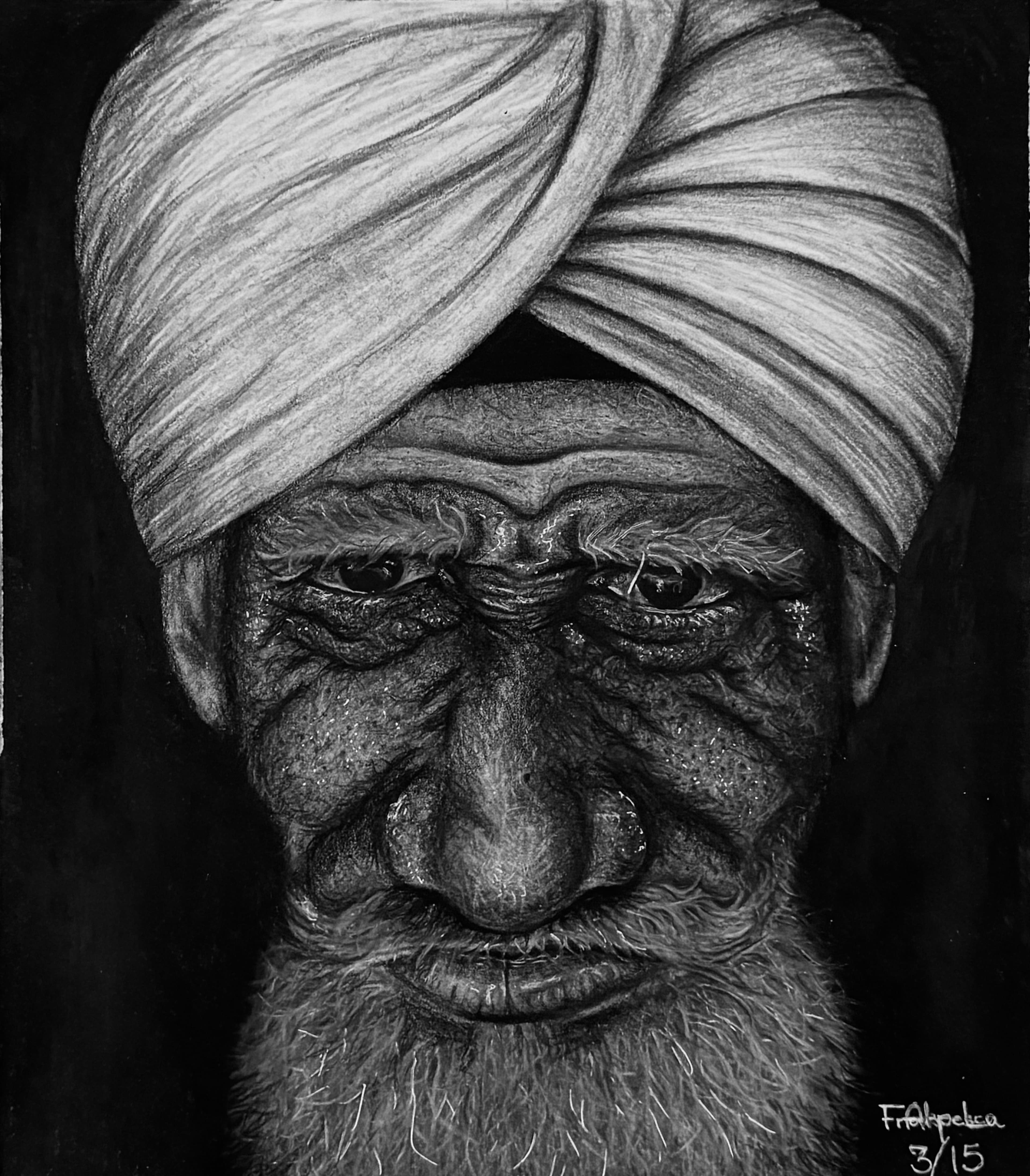 Portrait of a punjabi farmer with a turban